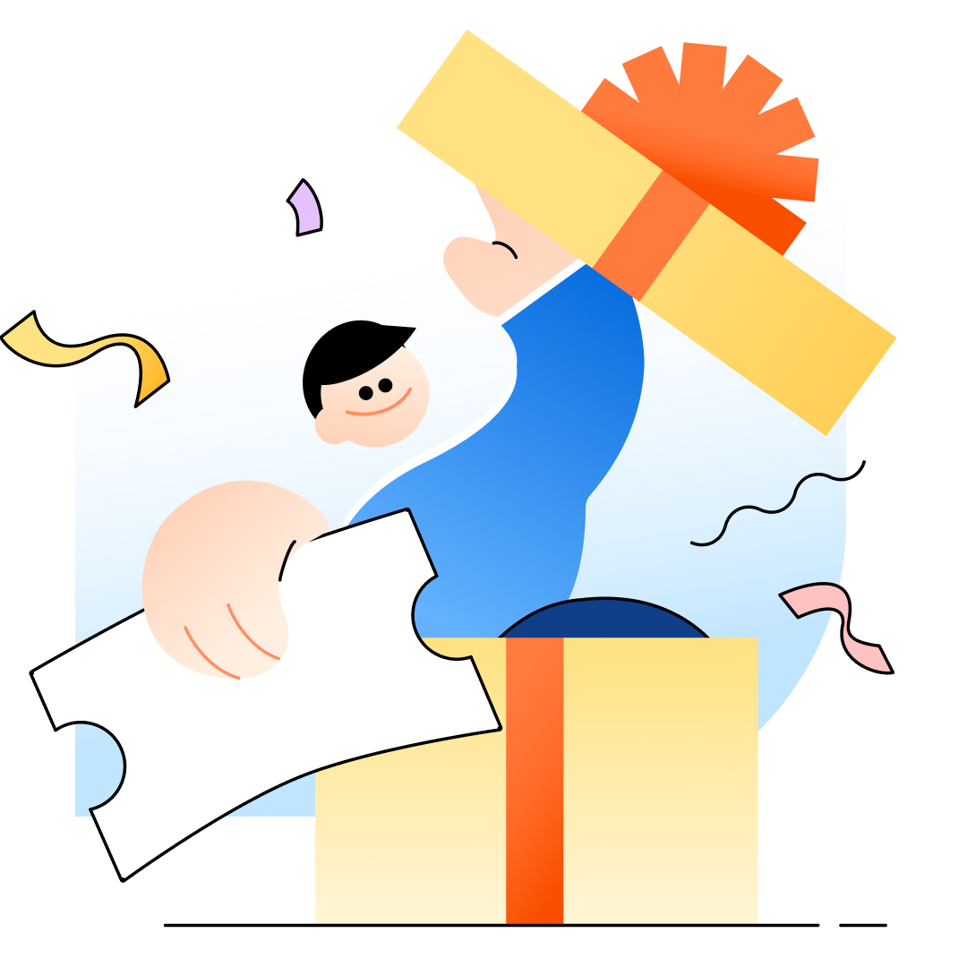 生日禮盒插畫